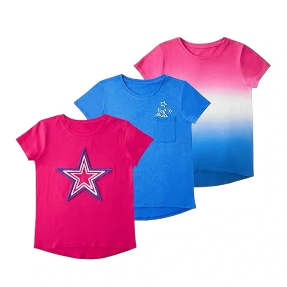 NWT Member's Mark 3-Pack Girls My Favorite Active Tees Sizes: 6, 10/12 - Picture 1 of 5